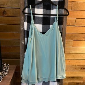 Women's Light Green Sleeveless Top